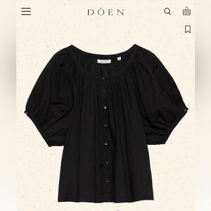 Doen - June Top in Black - Size XS